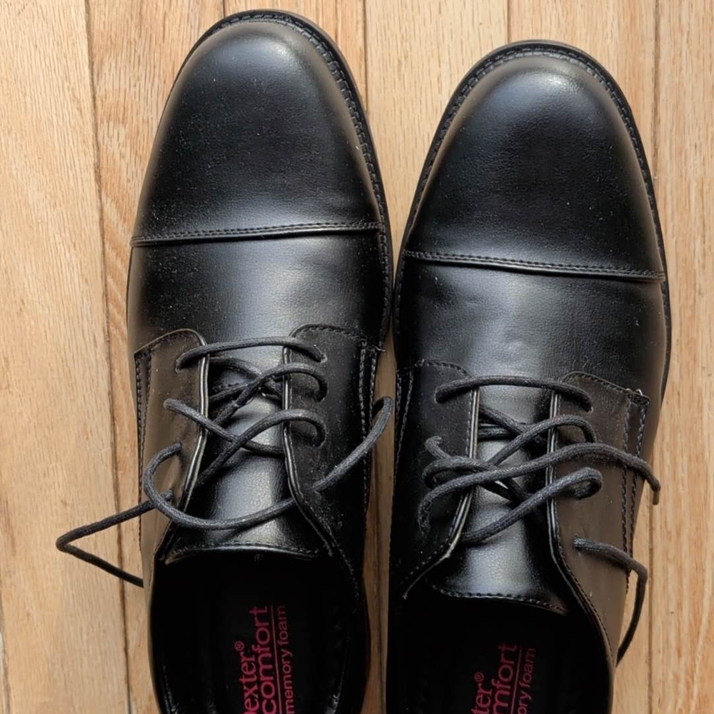 Dexter Comfort memory foam Black Oxfords men's shoes Size 9W